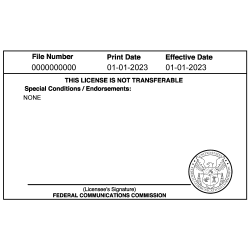 Amateur Radio License Wallet Card